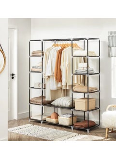 Cady One Foldable Fabric Wardrobe and Luggage Organizer with Hanging Rods and Clothes Rack for Storing Bags, Toys and Shoes  - Image 3