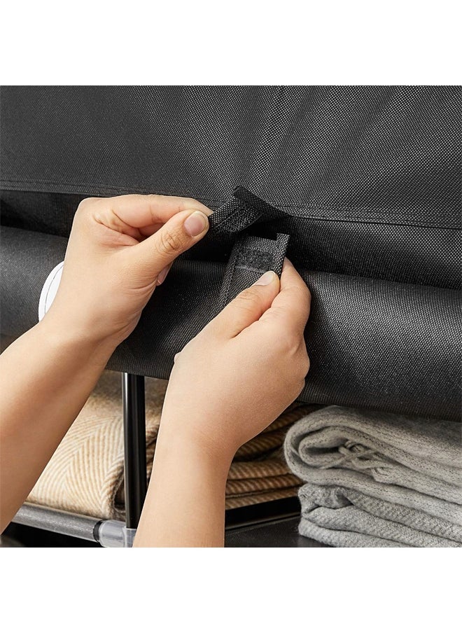 Cady One Foldable Fabric Wardrobe and Luggage Organizer with Hanging Rods and Clothes Rack for Storing Bags, Toys and Shoes  - Image 5
