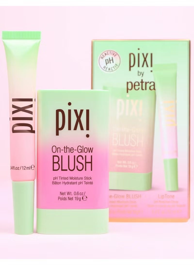 بيكسي مجموعة بيكسي pH ديو – ليب تون & تشيك تون | صبغة شفاه مرطِّبة وأحمر خدود قابل للبناء لإشراقة طبيعية - Image 1