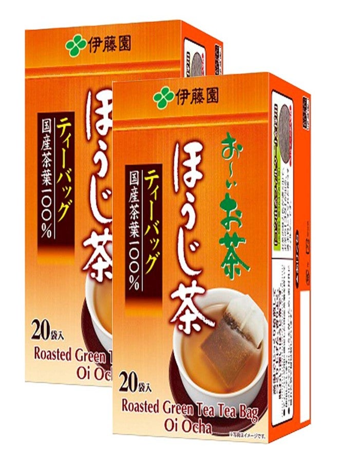 Ninjapo Oi Ocha Roasted Green Tea 1.4oz 20Bags x 2pcs Japanese Roasted Green Tea Tea Bag Ninjapo - Image 1