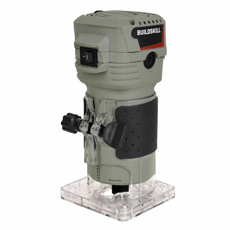 BUILDSKILL ماكينة توجيه الخشب الاحترافية BUILDSKILL 550W مع محرك نحاسي 1000030000RPM 6 إعدادات سرعة 6mm 635mm 8mm كوليت مقبض ناعم TPR مثالي لتقليم الخشب للحرف اليدوية DIY - Image 1