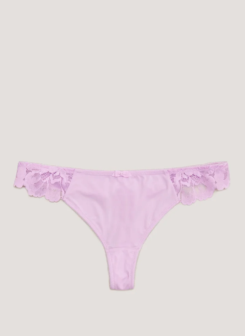 Matalan Lilac Lace Thong