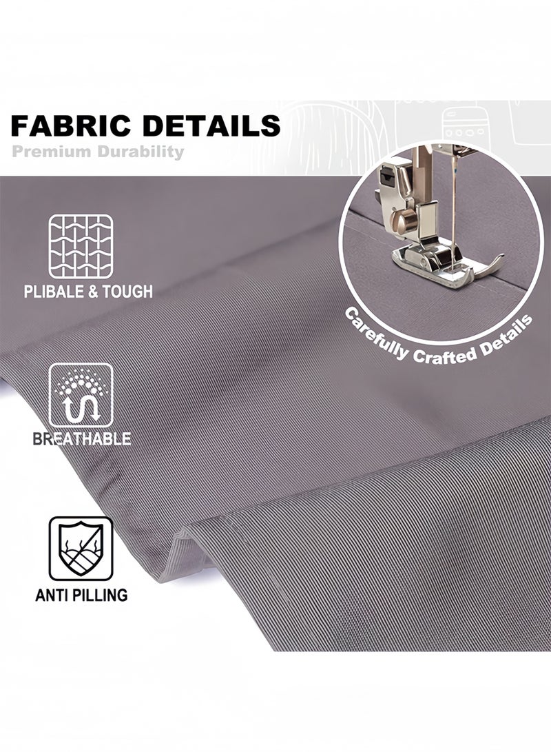 BELANO Cross Back Apron, Adjustable Straps, Large Pockets, Waterproof Canvas Work Bib for Chef Barber Woodworking Welding, Grey - Image 3