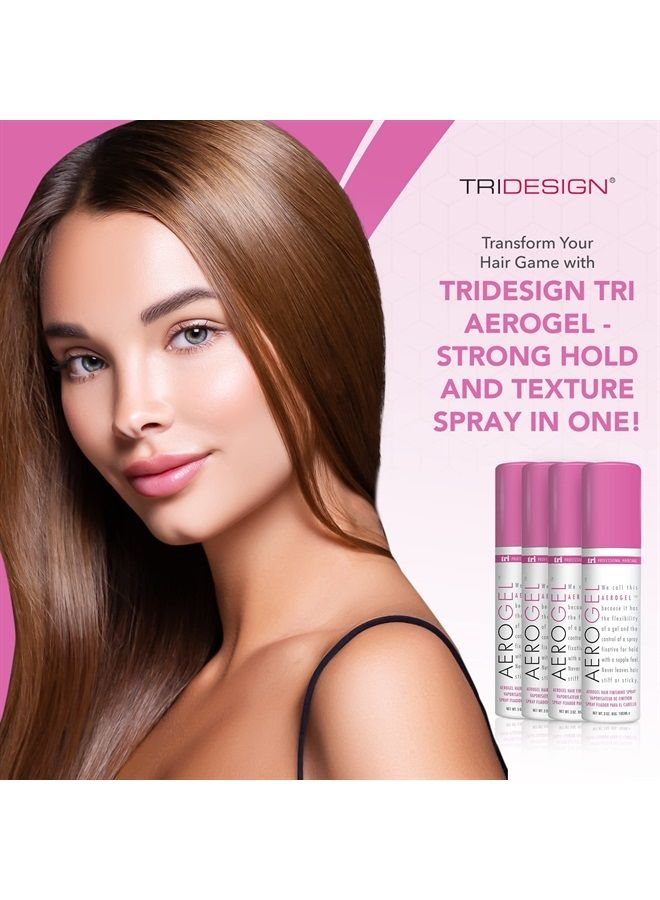 TRIDESIGN TRI Aerogel Hair Spray - Extra Hold, Free & Clear Hairspray Firm Hold for Women, Travel, Volume Fixer & Non-Sticky Hairspray Essentials, Flexible Bottle, Scented - (3oz, Pack of 4)  - Image 5