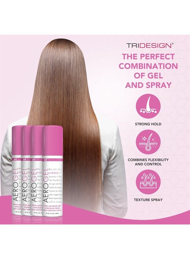 TRIDESIGN TRI Aerogel Hair Spray - Extra Hold, Free & Clear Hairspray Firm Hold for Women, Travel, Volume Fixer & Non-Sticky Hairspray Essentials, Flexible Bottle, Scented - (3oz, Pack of 4)  - Image 3