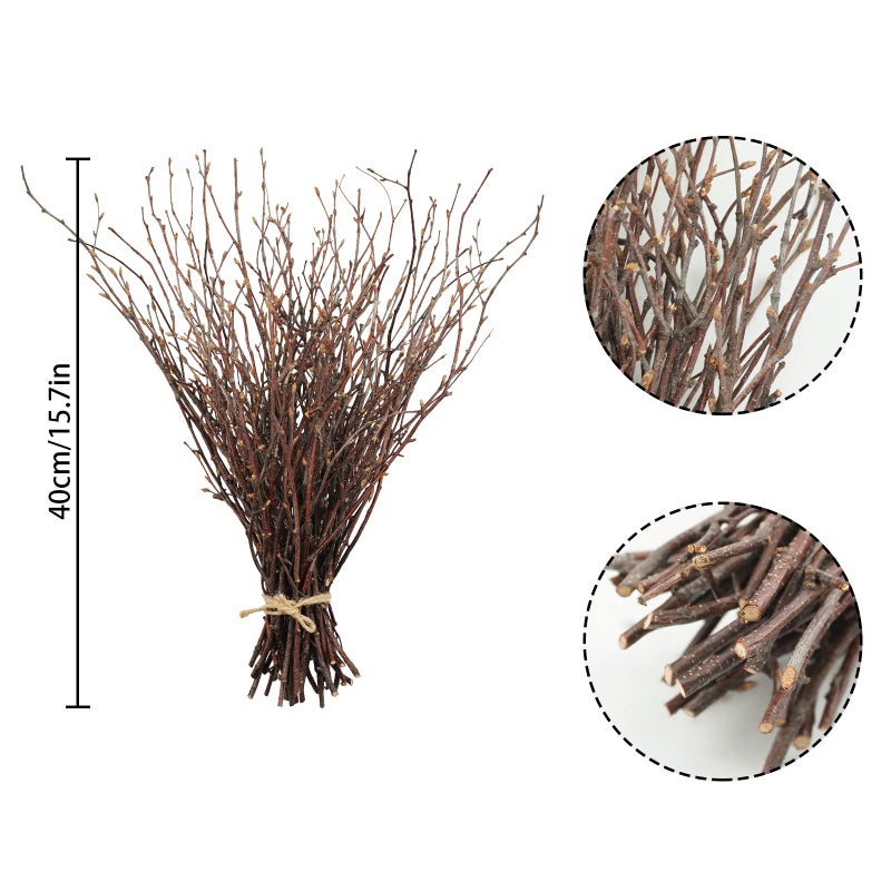 Uieke 50PCS Birch Twigs – 17 Inch Natural Dried Plants Decorative Birch Branches for DIY Crafts, Birch Sticks for Vases Wedding Arrangements Home Wreath Decor - Image 4