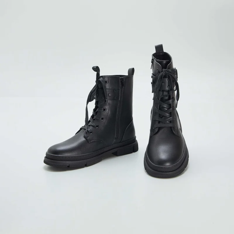Kiabi Boots With Laces And Fastening Black