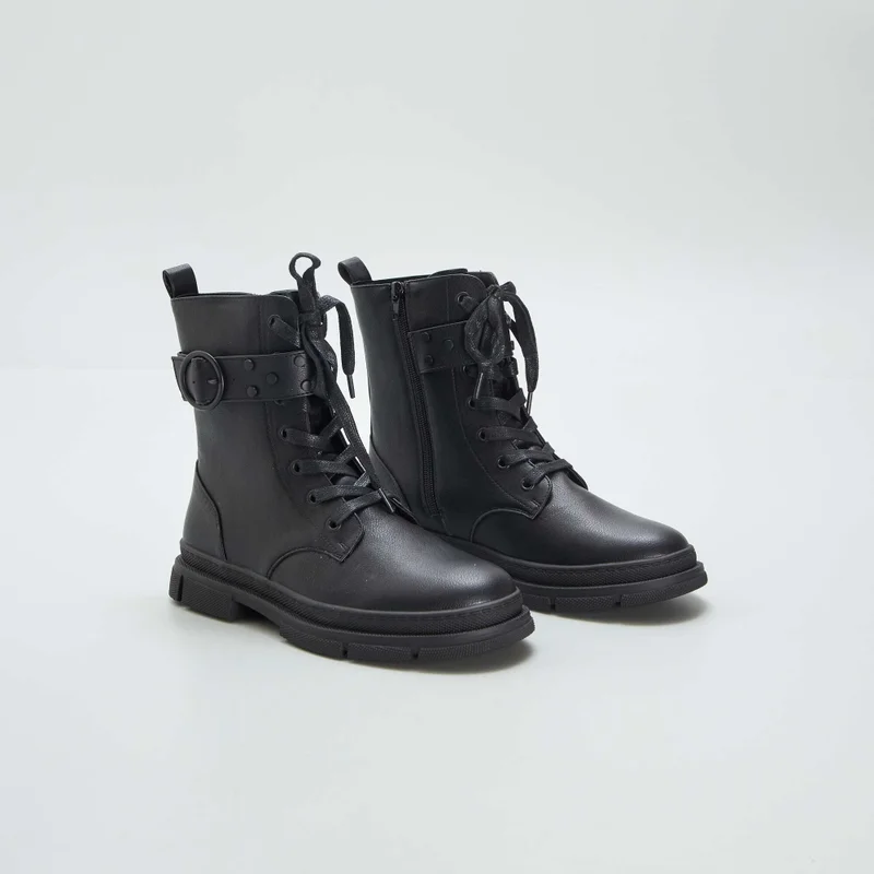Kiabi Boots With Laces And Fastening Black