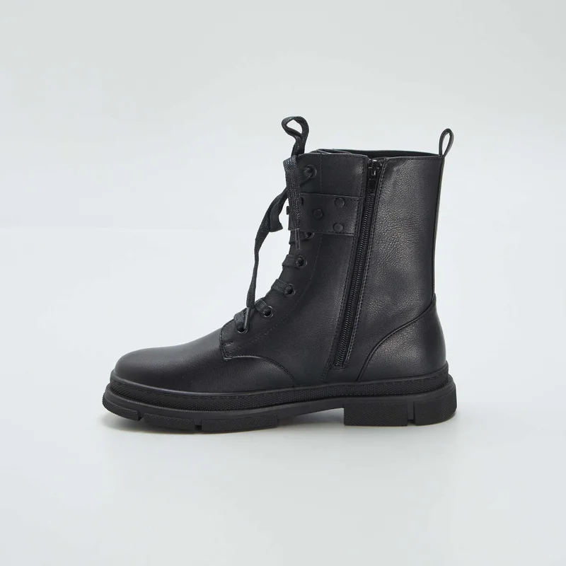 Kiabi Boots With Laces And Fastening Black