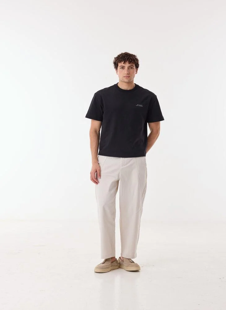 أشيتا فرنانديز Kaelen Men’s White Cotton Blend Pants – Relaxed Fit, Full Length, Solid Lightweight Casual Wear