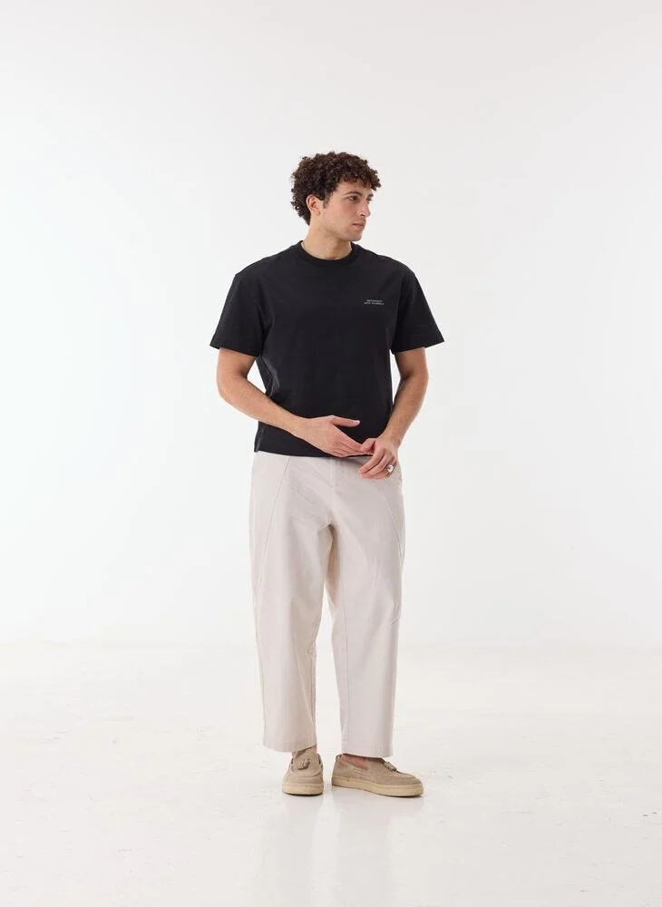 أشيتا فرنانديز Kaelen Men’s White Cotton Blend Pants – Relaxed Fit, Full Length, Solid Lightweight Casual Wear