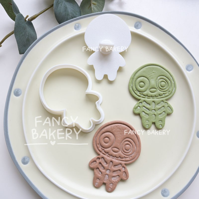 Halloween Skull Cookie Cutter Pressable Biscuit Stamp Chocolate Mold Cake Decorating Tool - Image 5