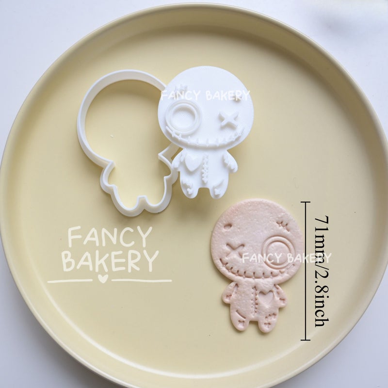 Halloween Skull Cookie Cutter Pressable Biscuit Stamp Chocolate Mold Cake Decorating Tool - Image 3