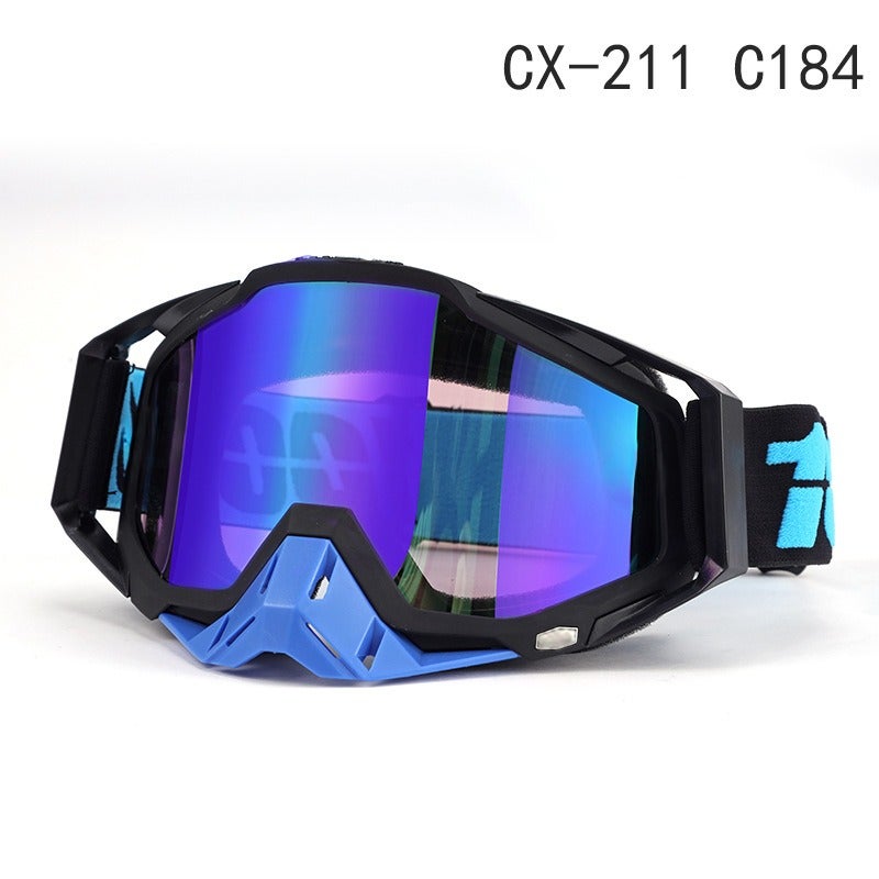 1nn u/n Off-Road Motorcycle Goggles | Windproof Ski and Riding Eyewear, Full-Frame PC Lens, Interchangeable Lenses, Unisex - Image 1