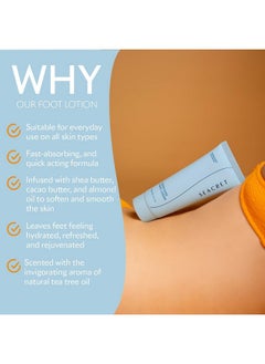 Seacret Foot Cream - Enriched With Tea Tree Oil, Shea Butter, Cocoa Butter, Olive Oil, And Dead Sea Minerals  - Image 2
