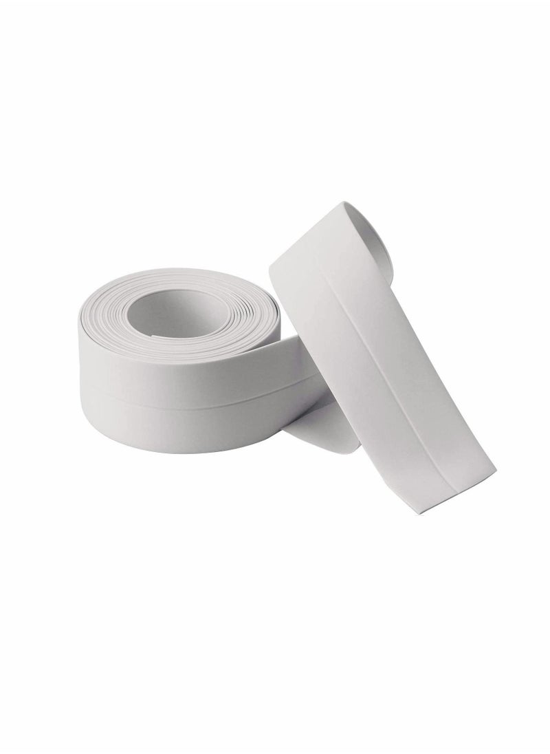 Y&D Waterproof & Adhesive Caulk Strip Flexible Self Tape for Kitchen Bathroom Bathtub Toilet Wall Floor Tile Sealer Moisture Mold Protector White 1PCS  - Image 2