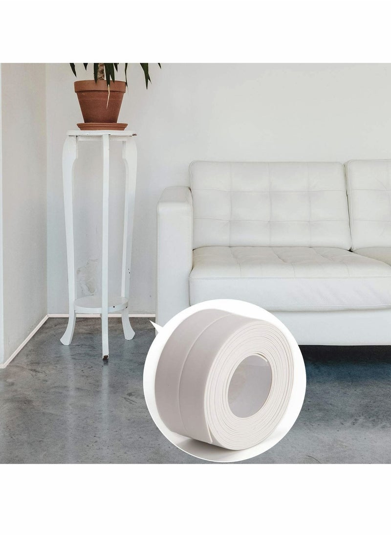 Y&D Waterproof & Adhesive Caulk Strip Flexible Self Tape for Kitchen Bathroom Bathtub Toilet Wall Floor Tile Sealer Moisture Mold Protector White 1PCS  - Image 4