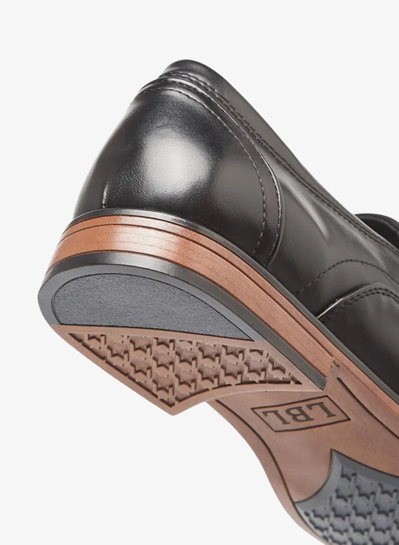 LBL by Shoexpress BLACK Solid Slip-On Loafers for Men | Best Price UAE