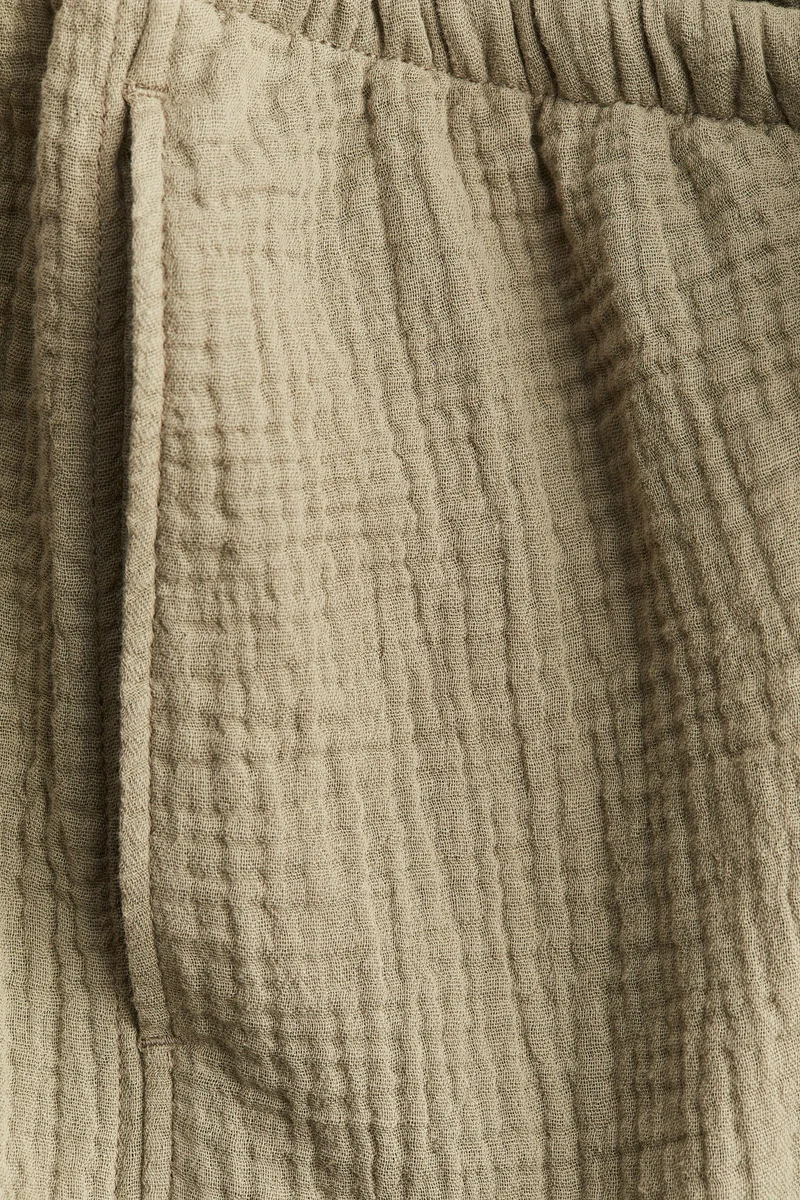 H&M MAMA Drawstring muslin shorts