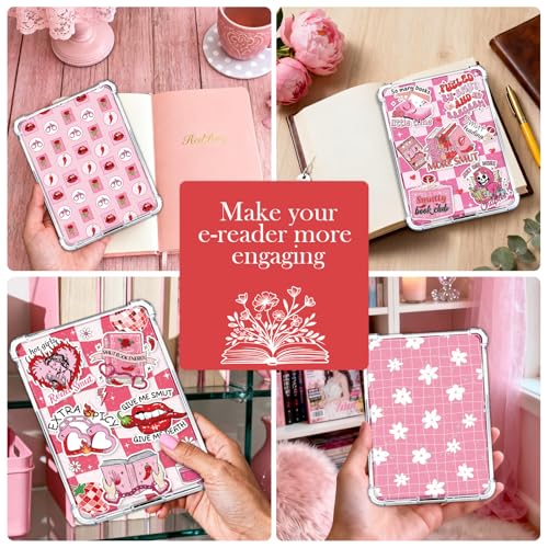 Rngmsi Insert Cardstock for Clear Case - 12Pcs Smut Cardstock Inserts Compatible with Kindle Paperwhite 11th-12th, 50Pcs Smutty Stickers for E-Reader Clear Back Cover Accessories Book Lover Gift - Image 4