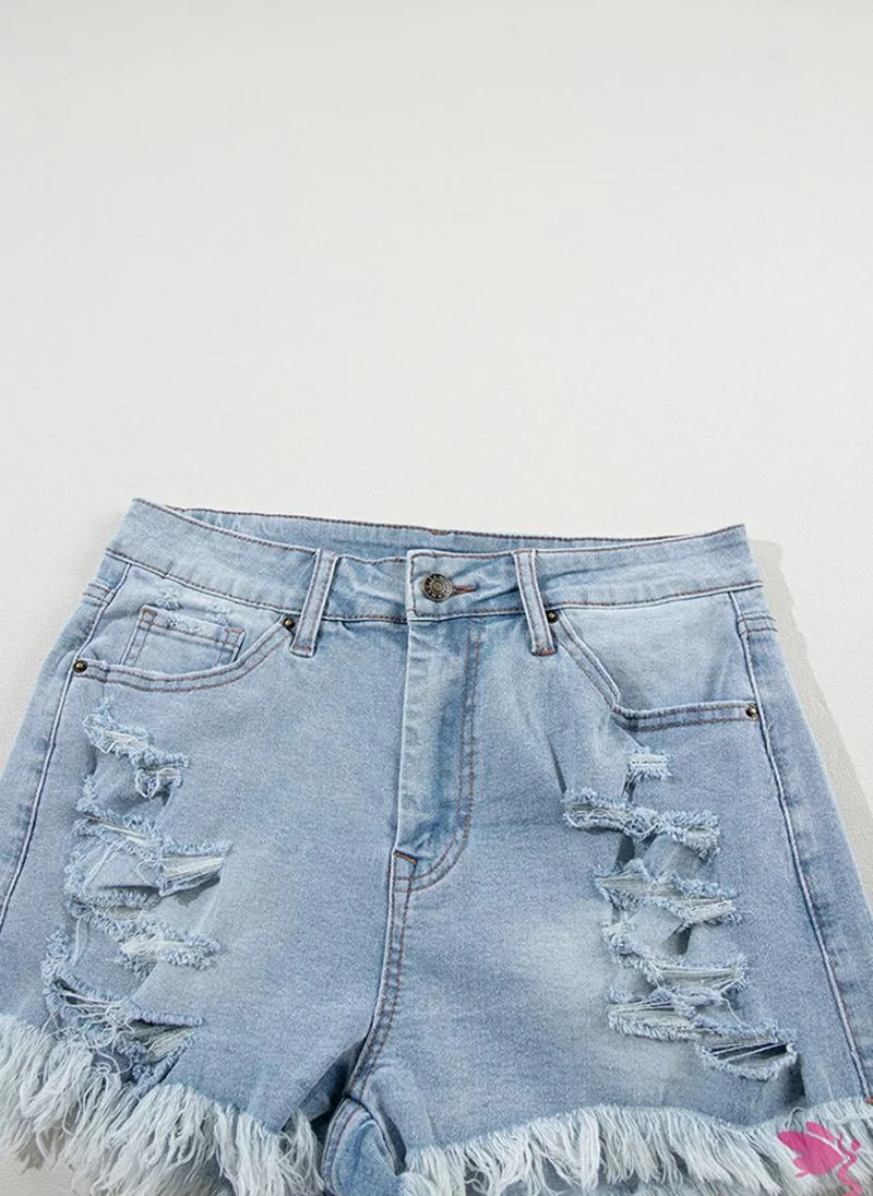 YUNIQEE Blue Rugged Casual Shorts