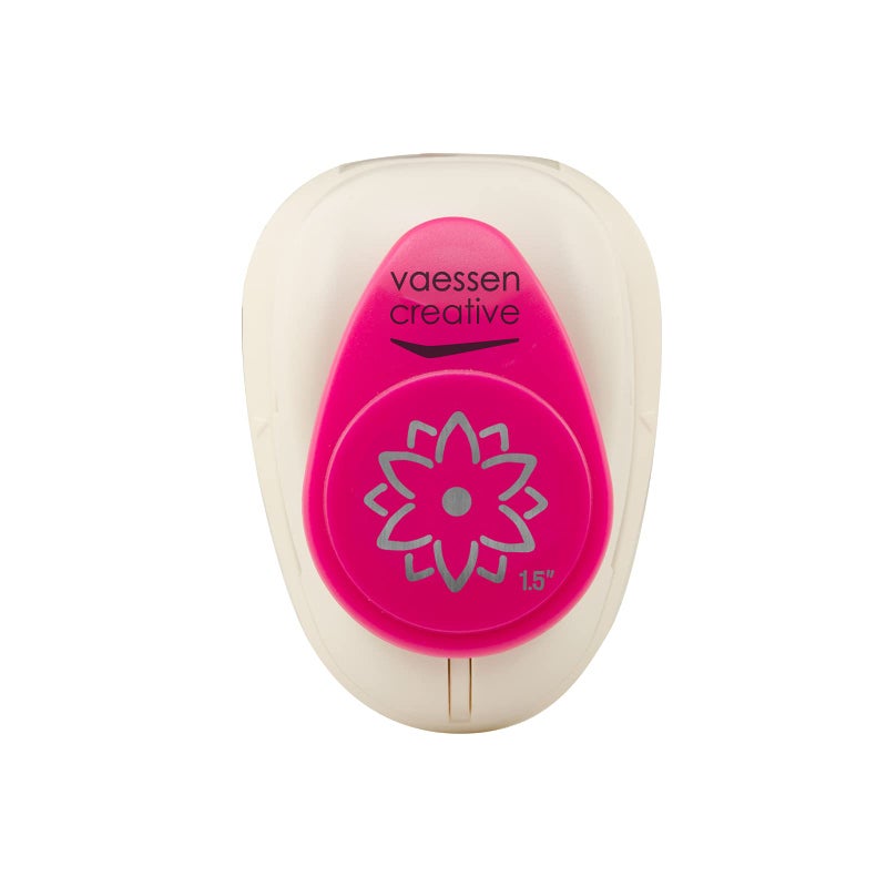 Vaessen Creative PopUp Punch  3D Flower  Craft Paper Punch  37 x 38 cm  Circle Cutter for Crafting and Card Making