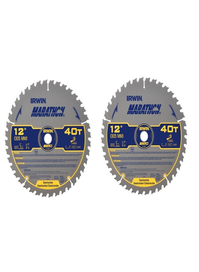 IRWIN 12 Inch 40T Large Diameter Saw Blades Combo Pack (IWAS1240CMB)