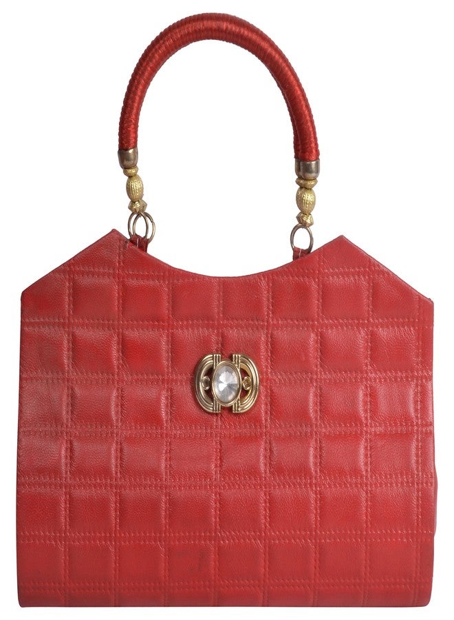 Ledera Women's Handbag (Red, 306) - Image 1