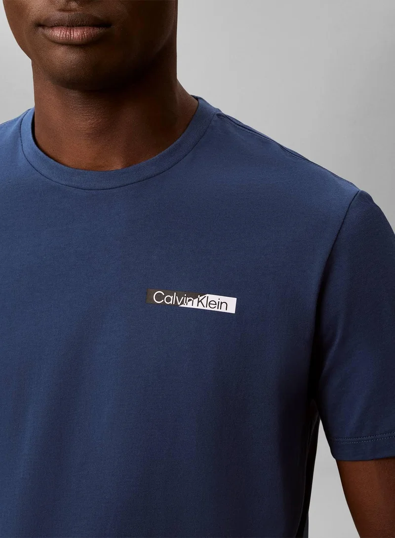 CALVIN KLEIN Dark Denim Graphic T-Shirt for Men | Best Price UAE