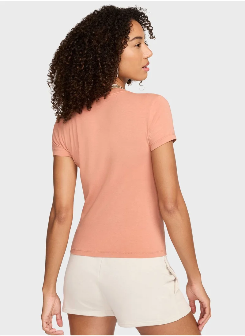 Nike Nsw Knit Mid Crop T-Shirt