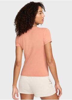 Nike Nsw Knit Mid Crop T-Shirt  - Image 2
