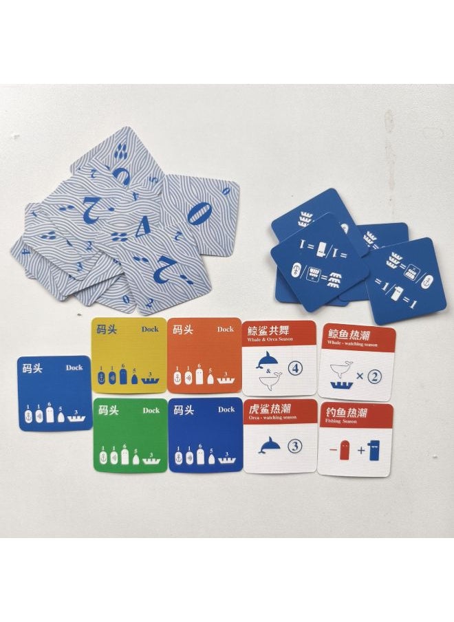 Whale To Look Whale Watching Chinese And English Bilingual Board Games Oink Game Multiplayer Party Games-Color:Whale Watching