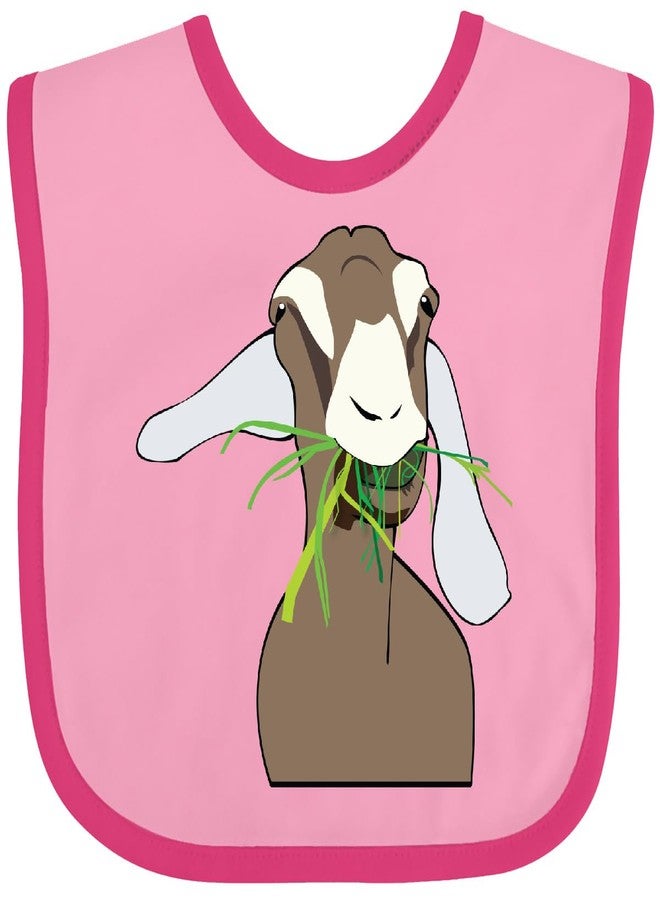 inktastic Farm Animal Baby Bib Pink and Fuchsia F652 - Image 1