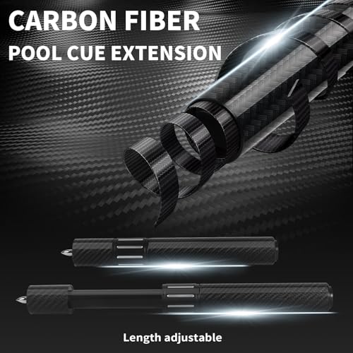 Kmise Professional Pool Cue Stick 18 19 20oz Canadian Maple Cue Sticks Low Deflection Shaft with Telescopic Carbon Fiber Extension Cue 20OZ Green - Image 3