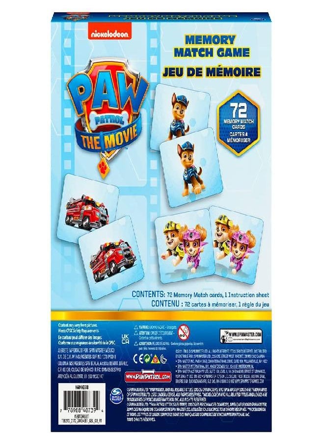 PAW PATROL - Paw Patrol The Movie Memory Matching Game | for Boys & Girls Age 4 and Above | A Fun Memory Game for Kids | Chase, Rubble, Rocky, Skye, and More - Image 1