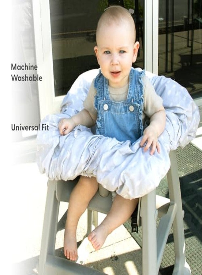 The Peanut Shell The Peanutshell Shopping Cart Cover for Baby, High Chair Cover for Restaurant Seat, Grocery Cart Cover for Baby Girl and Boy, Cotton Buggy Covers for Babies, Toddler Shopping Cart Cover, Neutral Grey - Image 5