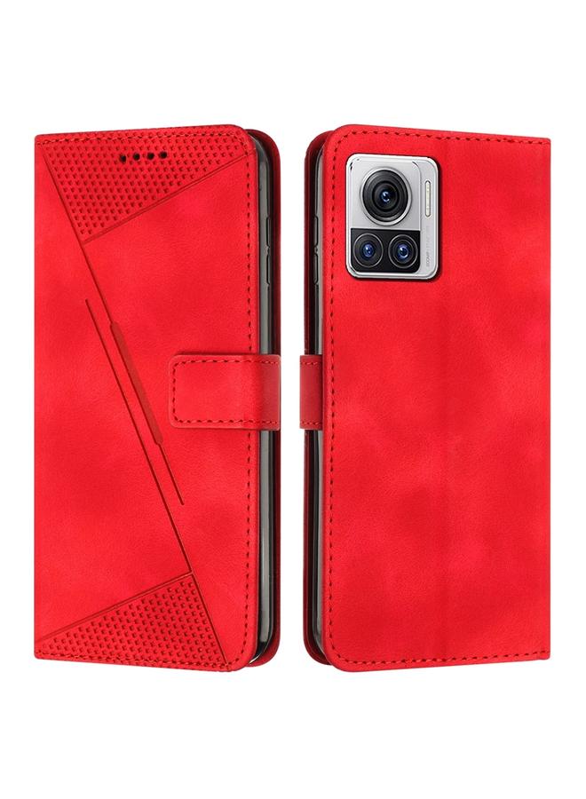 اس-توب جراب لهاتف Motorola Moto X30 Pro / Edge 30 Ultra جراب هاتف جلدي مثلث الشكل مع حبل - Image 1