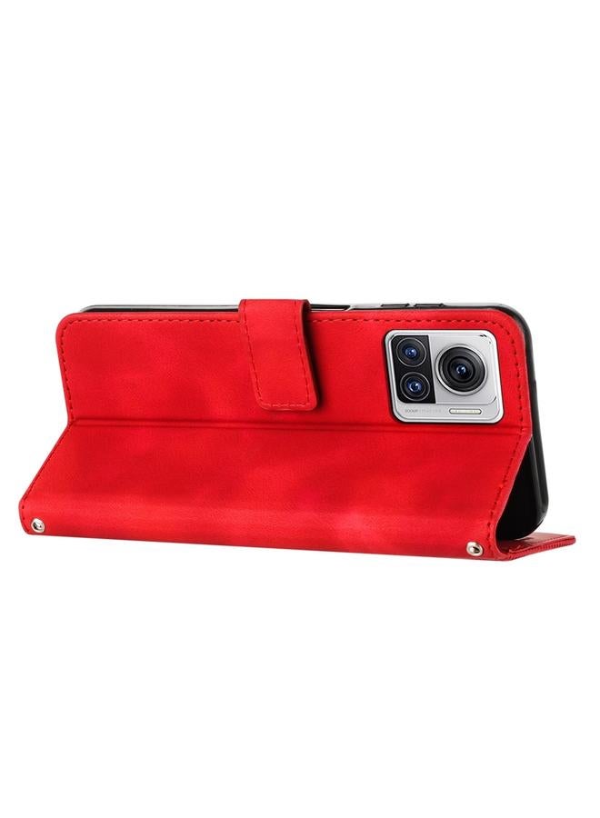 اس-توب جراب لهاتف Motorola Moto X30 Pro / Edge 30 Ultra جراب هاتف جلدي مثلث الشكل مع حبل - Image 4