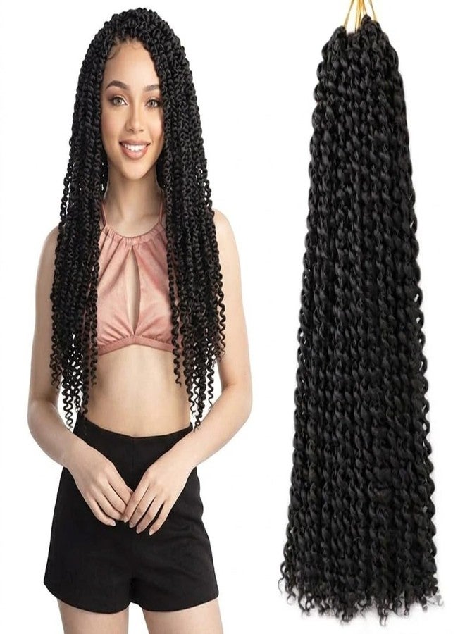 Ritzkart Synthetic Braiding Hair Extensions 18 Inch for Women – 22 Strands Premium Black Bouncy Twist Braids, Soft and Lightweight Senegalese Twist Hair Extension – Natural Look Twist Braid Hair for Protective Styling (Black) - Image 1