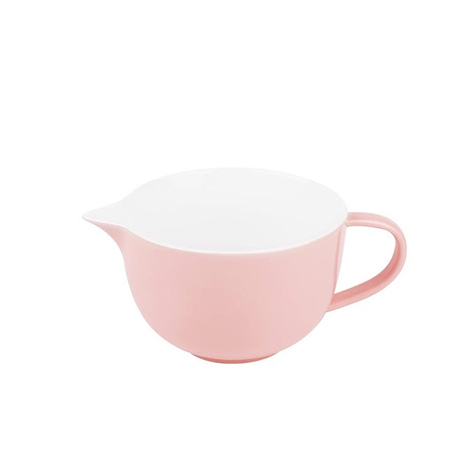 SIMPLE SOLID COLOR KITCHEN CERAMIC MIXING BOWL 1 QUART LARGE BOWL WITH POURING SPOUT AND HANDLE