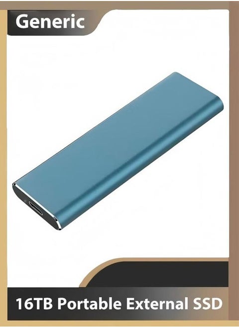 16TB Portable External SSD, 16TB USB 3.1 High Speed Data Transfer, Computer Backup Drive Support Data Storage Transfer, USB C Mini Portable External Solid State Drive for PC/Laptop/Phones and More