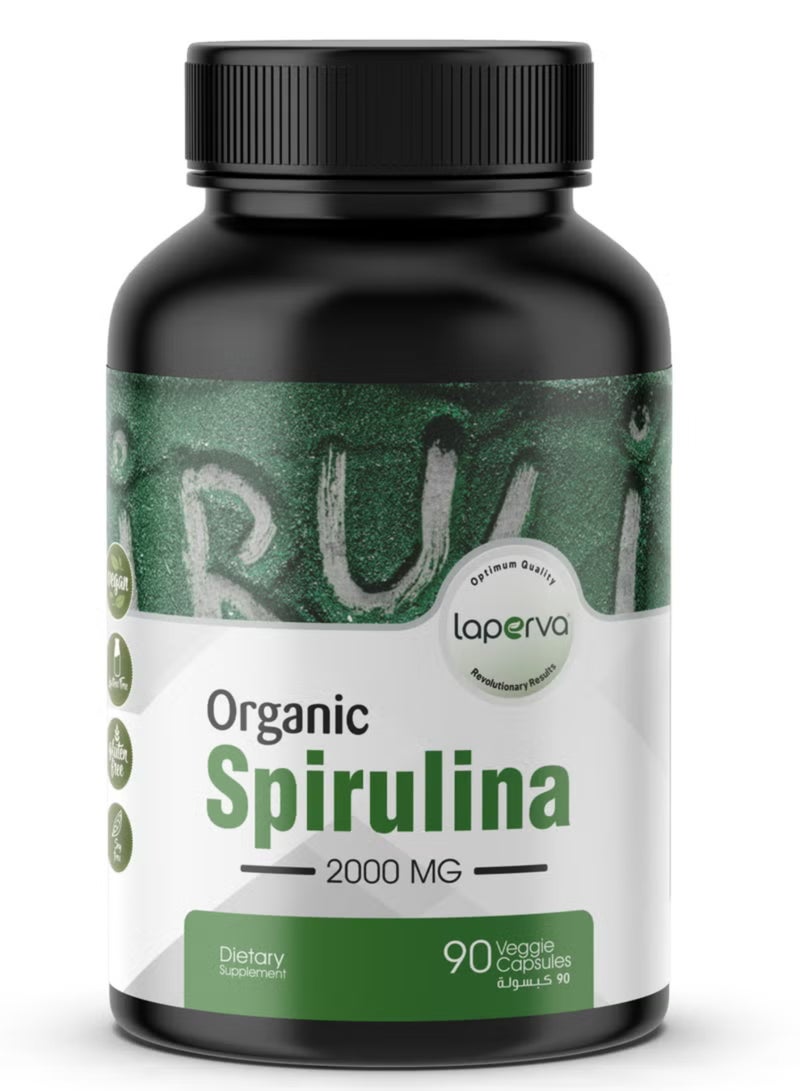Laperva Spirulina 2000 mg Rich in vitamins and minerals  90 Veggie Capsules, Pack of 12 - Image 3