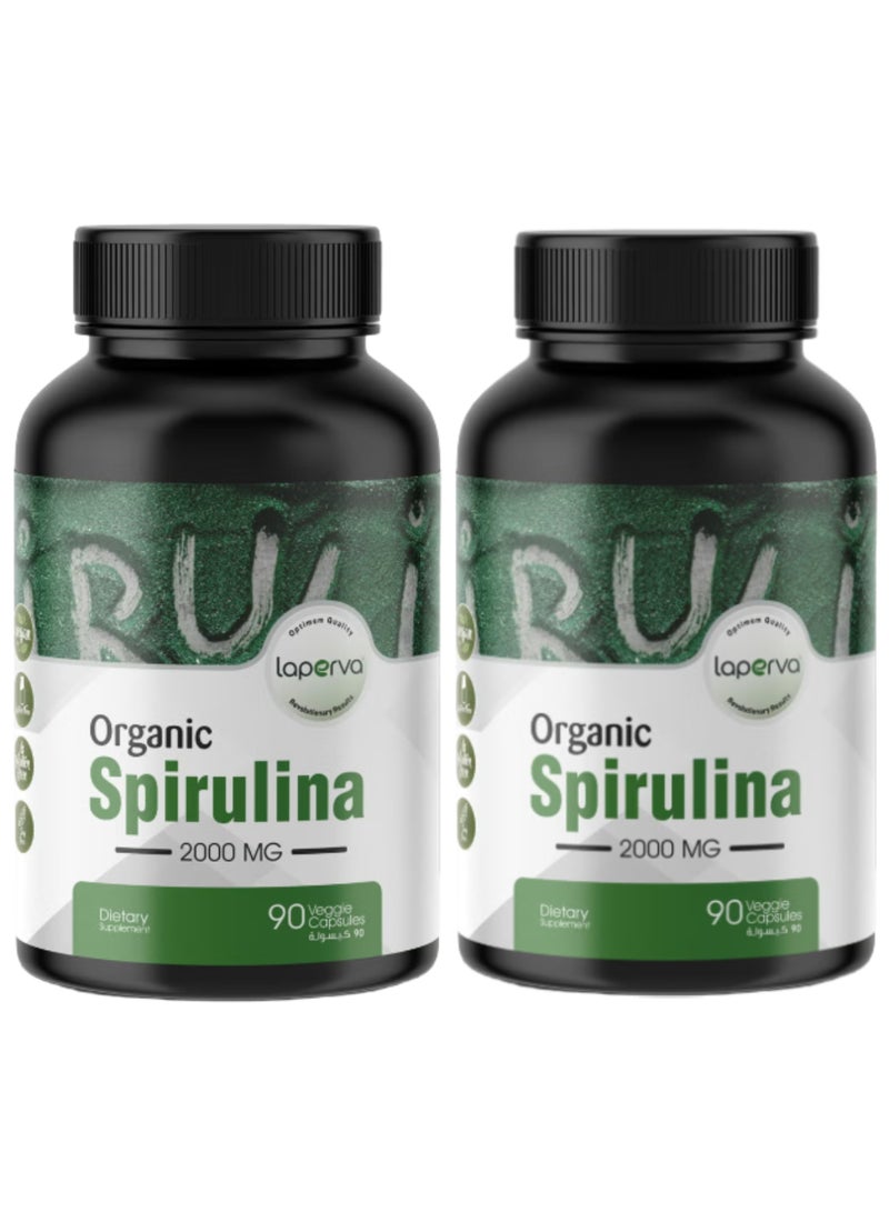 Laperva Spirulina 2000 mg Rich in vitamins and minerals  90 Veggie Capsules, Pack of 12 - Image 2
