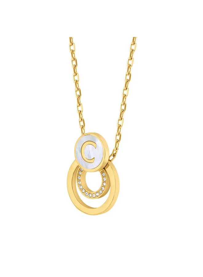 CERRUTI 1881 Elena Elena Gold Plated Stainless Steel Necklace for Women 450mm for Women | Best Price UAE