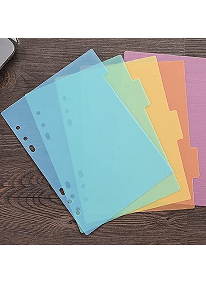 CYFUN DESIGN - 5Pcs A5 Size Dividers For 6 Ring Binder With Reinforced Edgepaper Index Divider Category Page Tab Indexing Cards Die And Stamp Storage Folder - Image 1