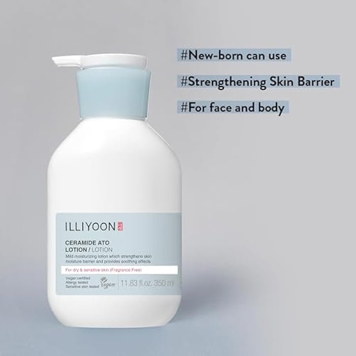 Illiyoon لوسيون إيللييون سيراميد أتو | مرطب خفيف للبشرة الجافة والحساسة، إصلاح الحاجز للوجه والجسم، لطيف للأطفال، معتمد نباتيًا، العناية بالبشرة الكورية، 11.83 أونصة سائلة. - Image 5