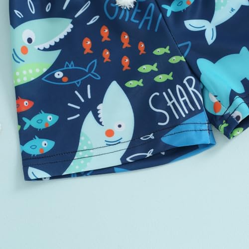 Socutebabe Baby Boy Swimsuit Toddler Baby Boy Beach Swim Shorts Bathing Suitt Swimsuit Swimwear Shorts Boys Swim Trunks (Blue Shark,6-12 Months) - Image 5
