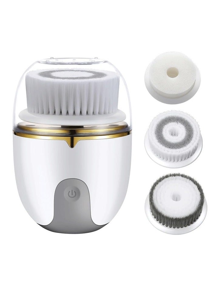 QIBANG Face Scrubber Facial Cleansing Brush - Electric Waterproof Spin Exfoliator with 3 Cleanser Heads and 2 Speeds for Gentle Exfoliating & Deep Cleansing - Image 2