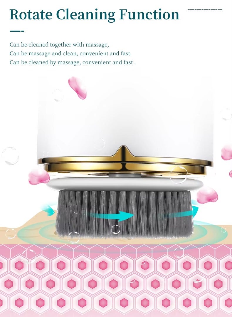 QIBANG Face Scrubber Facial Cleansing Brush - Electric Waterproof Spin Exfoliator with 3 Cleanser Heads and 2 Speeds for Gentle Exfoliating & Deep Cleansing - Image 5