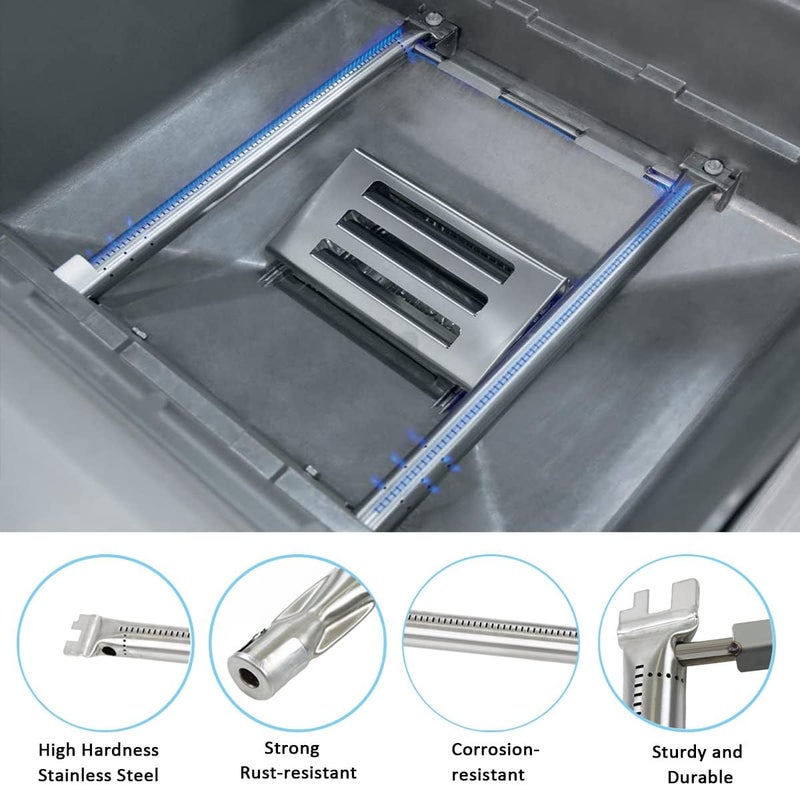 FORYEYC Spirit e210 7635 Flavorizer Bars and 69785 67024 Burner for Weber Spirit I & II 200 Spirit E210 E220 S210 S220 GS4 200 with Front Control, Grill Replacement Parts for Weber Spirit 2 E210 Grill Parts - Image 3